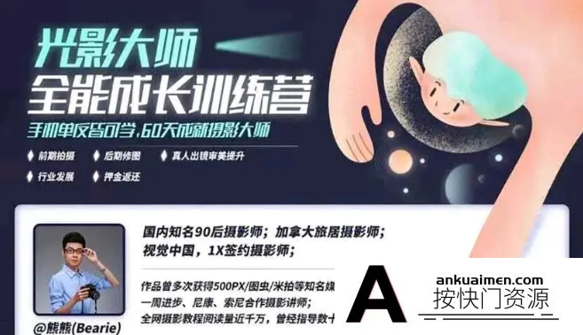 [人像摄影教程]光影大师摄影记后期全能成长训练营