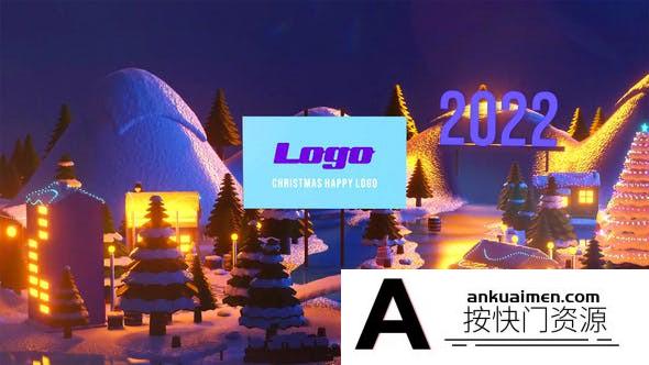 [DaVinci Resolve模板][教程发布]圣诞快乐logo标志展示达芬奇模板 Christmas Happy Logo