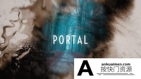 [开场片头]水墨晕染遮罩图片开场AE模板- Portal Parallax Ink Titles