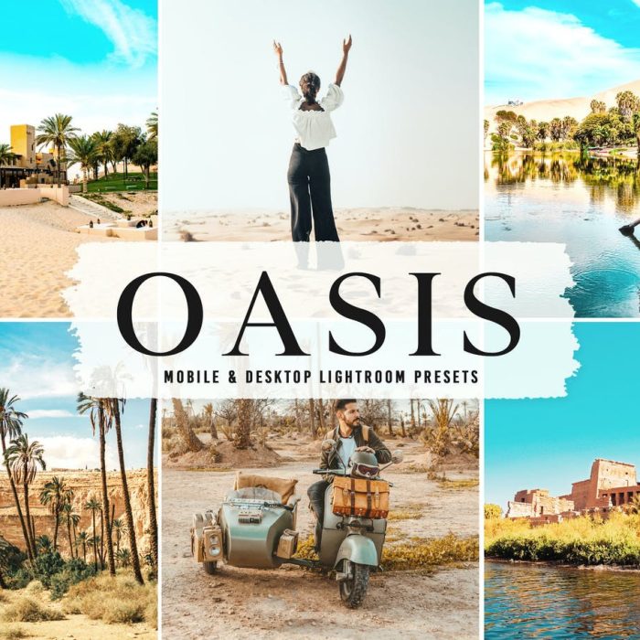 [旅拍LR预设]旅拍人文风光后期调色LR预设 Oasis Mobile & Desktop Lightroom Presets