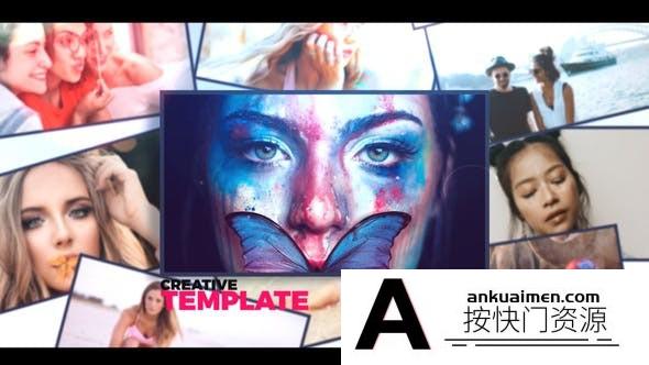 [相册AE模板]照片墙相册卡片展示片头AE模板- Photocard Slideshow