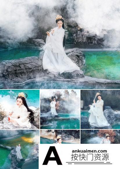 [人像LR预设]梦幻仙境瑶池小清新汉服人像预设