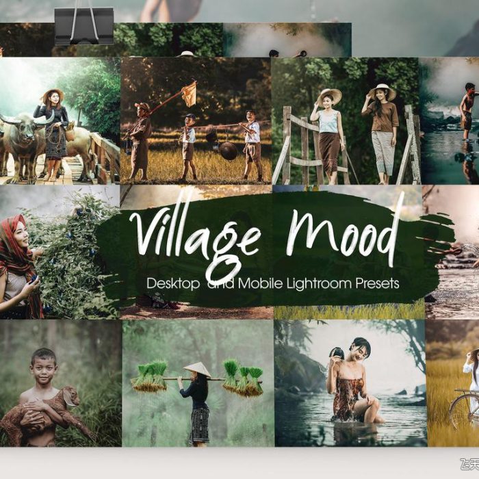 [旅拍LR预设]乡村人文风光旅拍摄影LR预设/手机APP滤镜 Village Mood Lightroom Presets