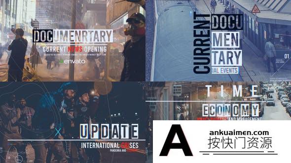 [栏目包装]色彩分离视频包装宣传记录片头AE模板- Current Documentary Teaser