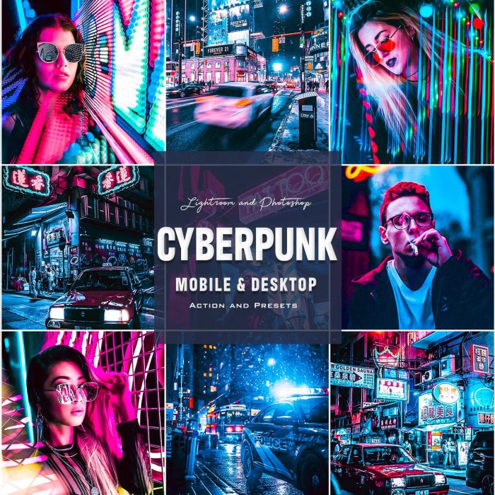 [风光LR预设]城市夜景赛博朋克风光人像Lightroom预设 Cyberpunk – Photoshop Actions Lightroom Presets