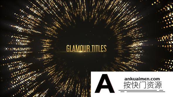 [文字标题]AE模板-奢华金色背景颁奖文字标题动画 Glamour Titles