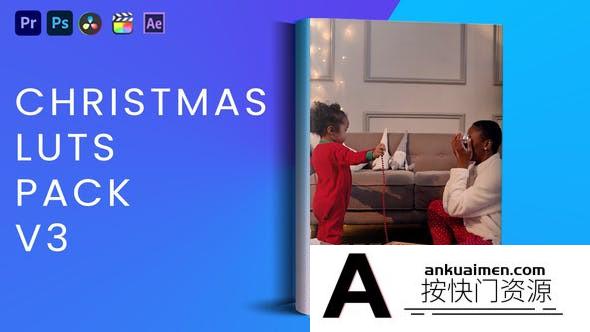20个圣诞节专业电影视频MV后期调色LUT预设V3 Christmas LUTs Pac V3