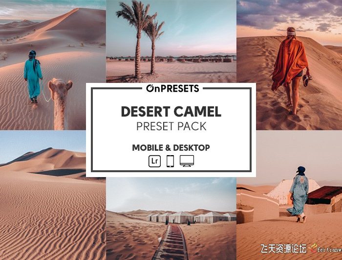 [风光LR预设]旅拍沙漠风光摄影后期调色Lightroom预设 OnPresets-DESERT CAMEL