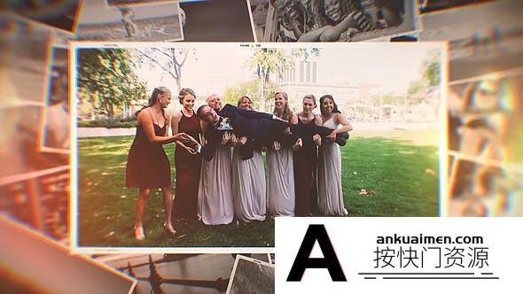 [相册AE模板]梦幻光效叠加浪漫照片相册片头AE模板- Photo Slideshow – Elegant Slideshow