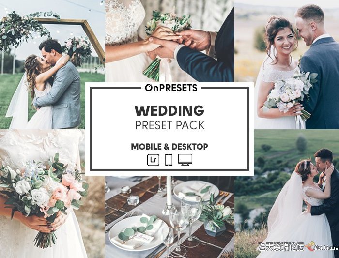 [婚礼LR预设]电影婚礼人像后期调色Lightroom预设 OnPresets- WEDDING