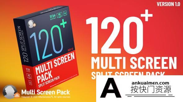 [创意特效]120组视频分屏动画AE模板-Multi Screen Pack