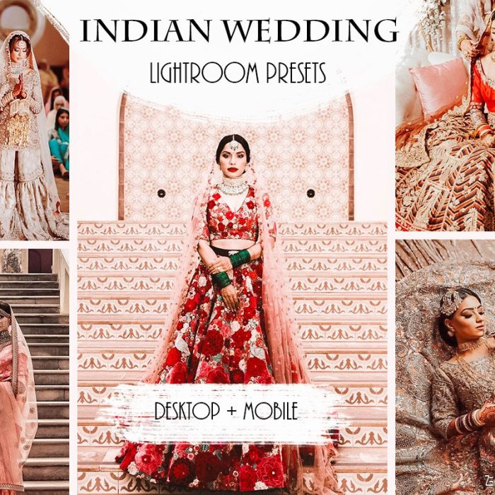 [婚礼LR预设]印度新娘电影婚礼Lightroom预设与移动LR预设 Indian Wedding Lightroom Presets