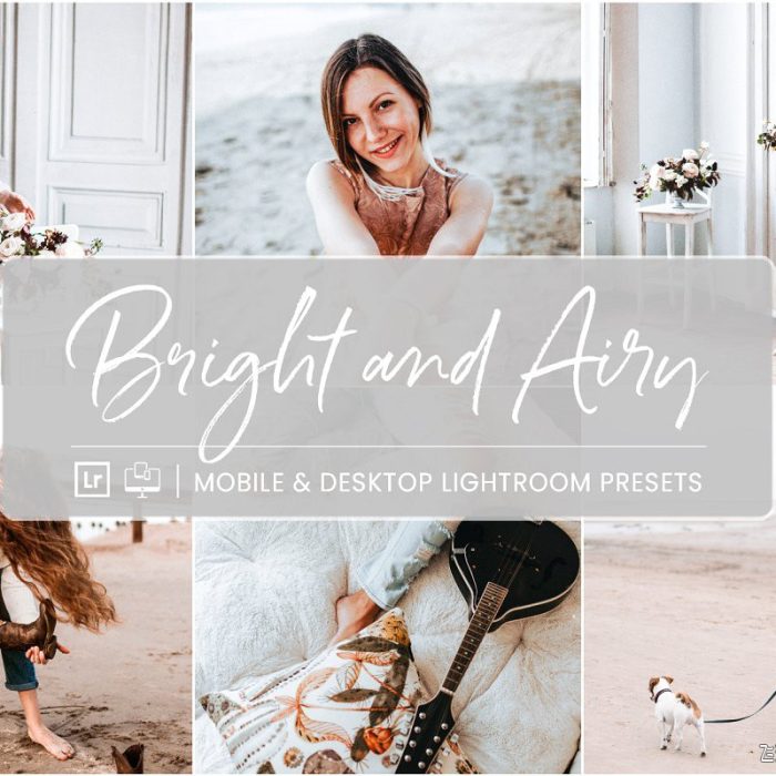 [旅拍LR预设]干净明亮通透旅拍LR预设+手机APP预设Bright & Airy Lightroom preset