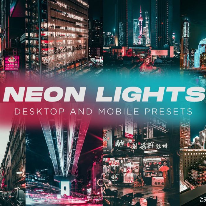 [旅拍LR预设]城市摄影霓虹灯街拍电影后期Lightroom预设 Neon Lights Lightroom Presets