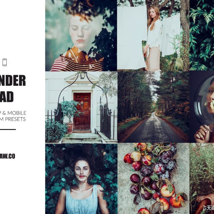 [人像LR预设]时尚梦幻电影胶片Lightroom预设/移动APP滤镜 Oleander Road Lightroom Presets
