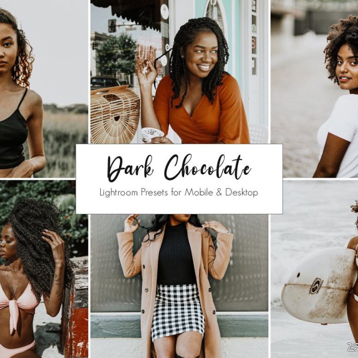 [人像LR预设]巧克力健康肤色人像写真Lightroom预设 Dark Chocolate lightroom presets