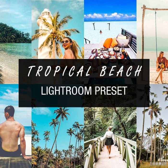 [旅拍LR预设]热带海滩旅拍人像风光LR预设+手机 tropical beach lightroom preset