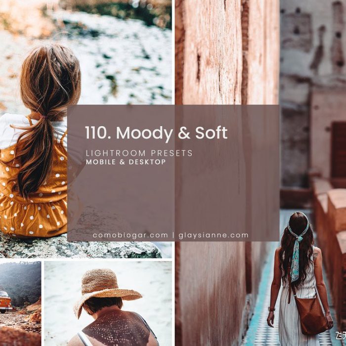 [人像LR预设]专业人像清新明亮情绪Lightroom预设集/APP滤镜 Moody & Soft LR预设