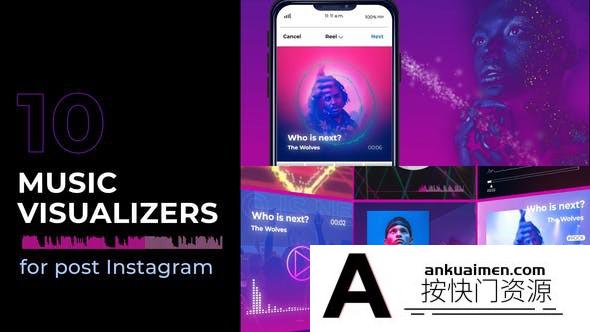[创意特效]10组音乐可视化播放器动画AE模板- Music Visualizer Pack
