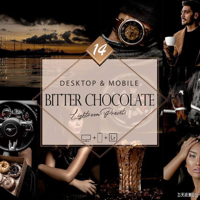 [人像LR预设]14种INS风格情绪巧克力色调Lr预设 14 Bitter Chocolate Lightroom Presets
