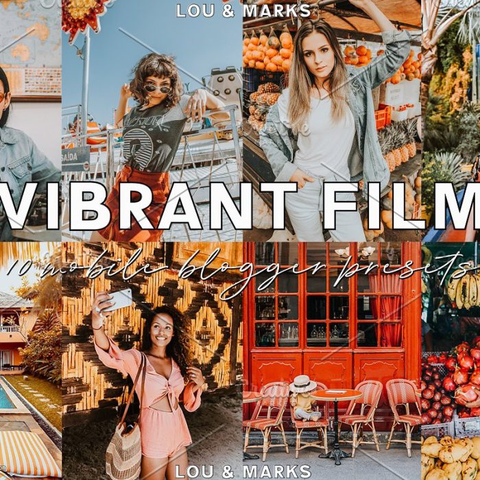 [胶片LR预设]充满活力的电影胶片Lightroom预设+手机版预设Vibrant Blogger LR