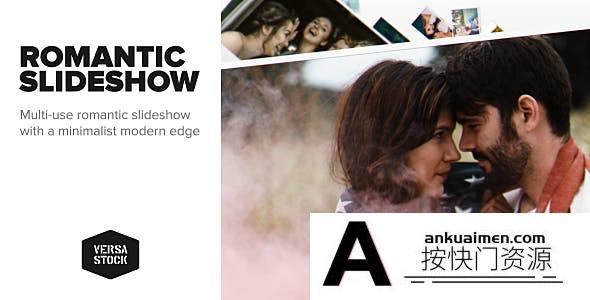 [相册AE模板]浪漫回忆婚礼照片相册幻灯片开场 AE模板-Romantic Slideshow