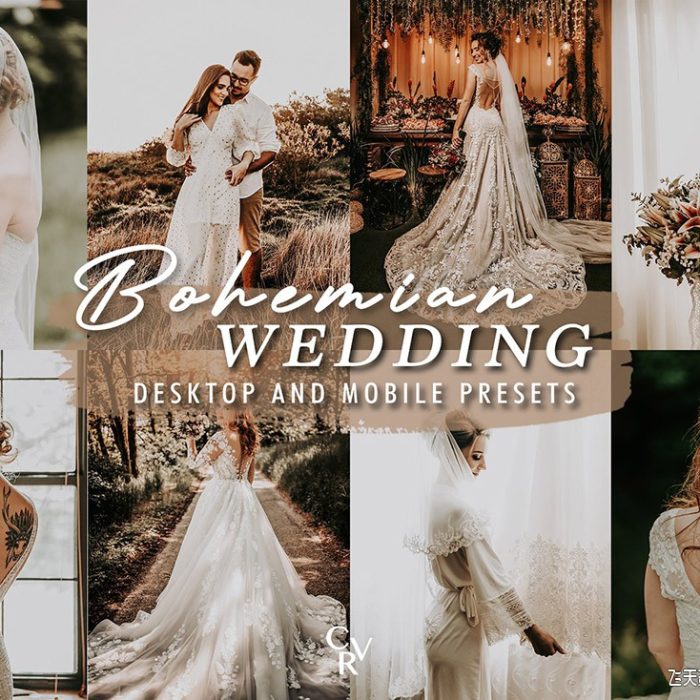 [婚礼LR预设]波西米亚风格婚礼增强Lightroom预设 Bohemian Wedding Lightroom Presets