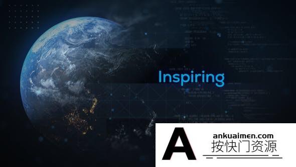 [文字标题]AE模板-科技感文字标题片头AE模板 Technology Network Earth Opener