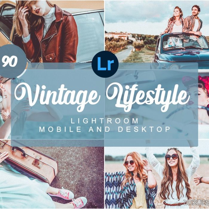 [旅拍LR预设]90个旅拍复古胶片Lightroom预设/手机APP预设 Vintage Lifestyle Mobile PRESETS