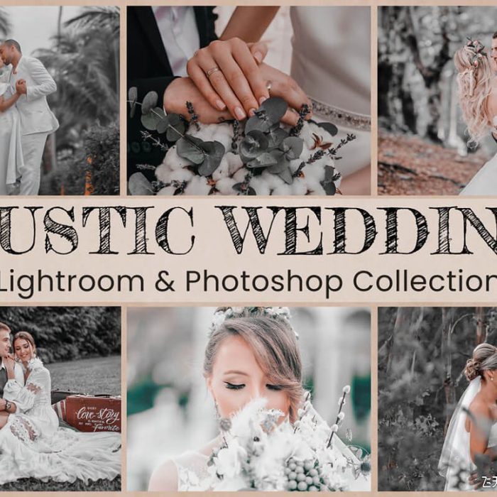 [婚礼LR预设]乡村电影胶片婚礼系列Lightroom预设与移动LR预设 Rustic Wedding Collection Preset