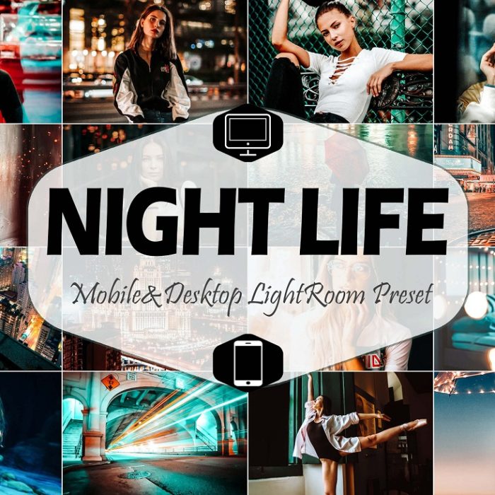 [旅拍LR预设]旅拍城市夜景摄影LR预设/手机LR预设Night Life Lightroom Presets