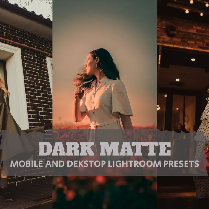 [人像LR预设]深色哑光情绪人像后期调色Lightroom预设 Dark Matte Lightroom Presets