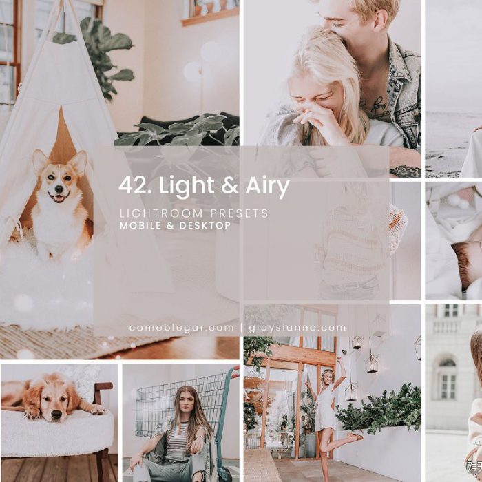 [人像LR预设]Instagram博客常用轻盈干净通透胶片人像Lightroom预设/APP预设
