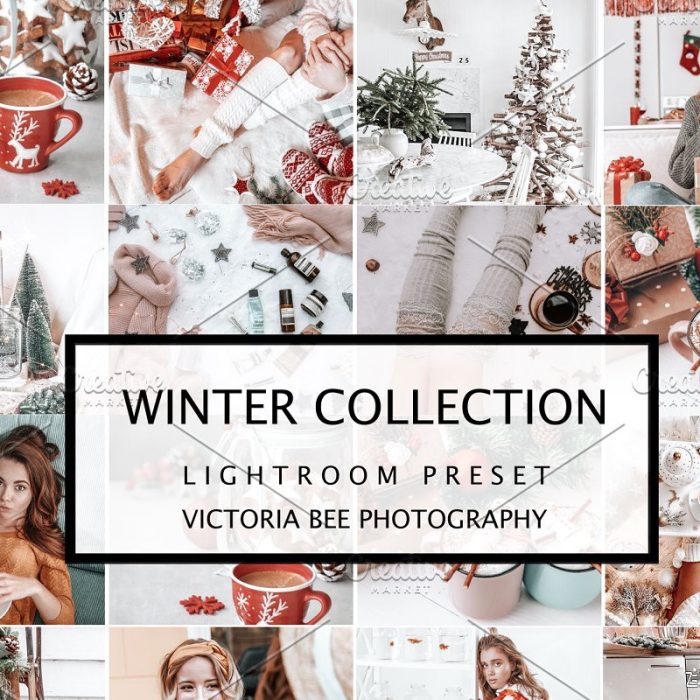 [人像LR预设]冬季圣诞节日Lightroom预设/移动APP预设WINTER LIGHTROOM PRESETS