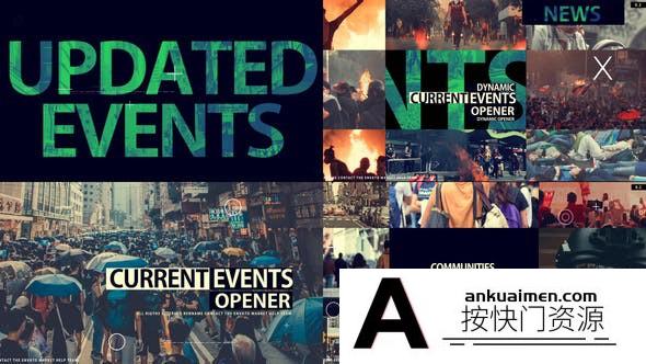 [开场片头]新闻事件宣传介绍快闪片头AE模板- News And Current Events Opener