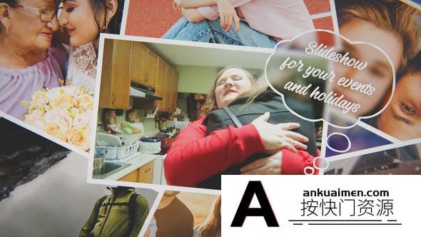 [相册AE模板]旅游照片相册视频包装片头AE模板- The Movie Photo Slideshow