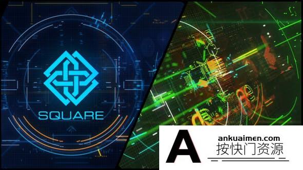 [logo模板]科技感Logo动画AE模板- High Tech Logo V11 Technology