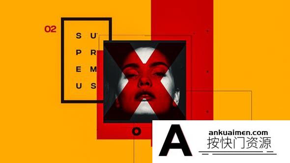 [开场片头]图形遮罩图片快闪片头AE模板- Graphic Stomp Opener