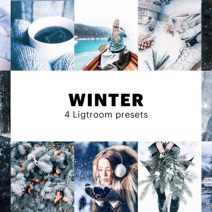 [旅拍LR预设]冬季旅拍人像风光Lightroom预设/APP调色滤镜 Photoshop Winter Lightroom Presets