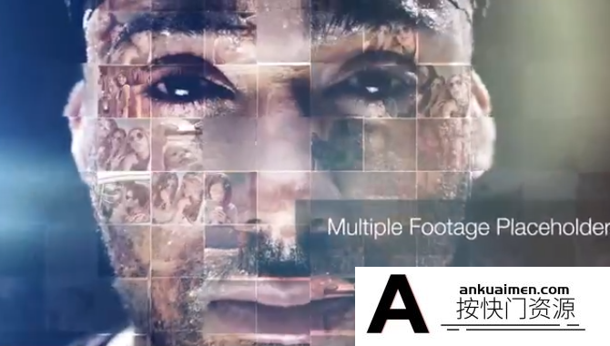 [logo模板]图片视频汇聚Logo动画AE模板- MotionVFX 3D Mosaic Template