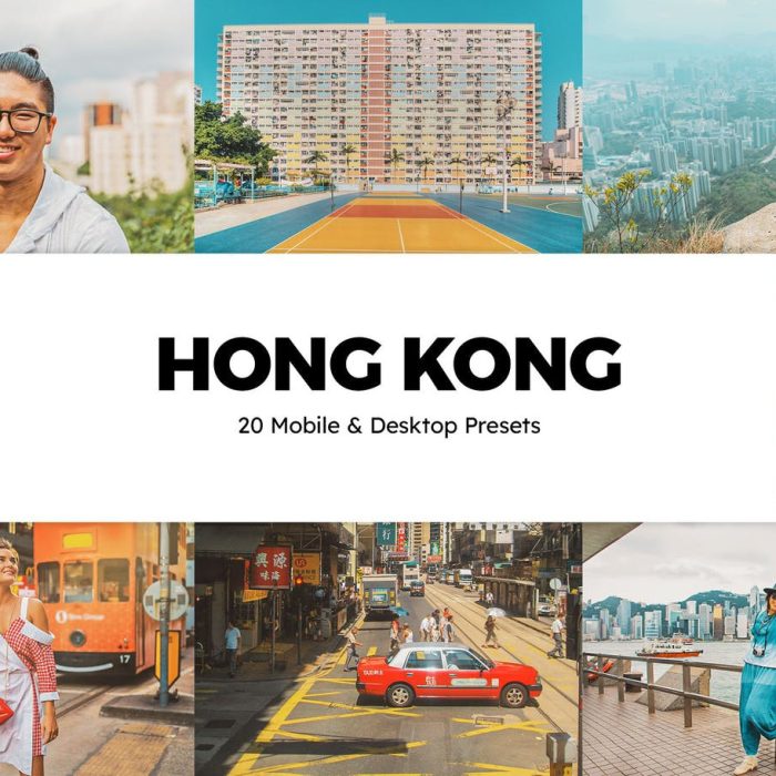 [旅拍LR预设]香港城市人文旅拍Lightroom预设APP滤镜与LUT预设 Hong Kong Lightroom Presets LUT