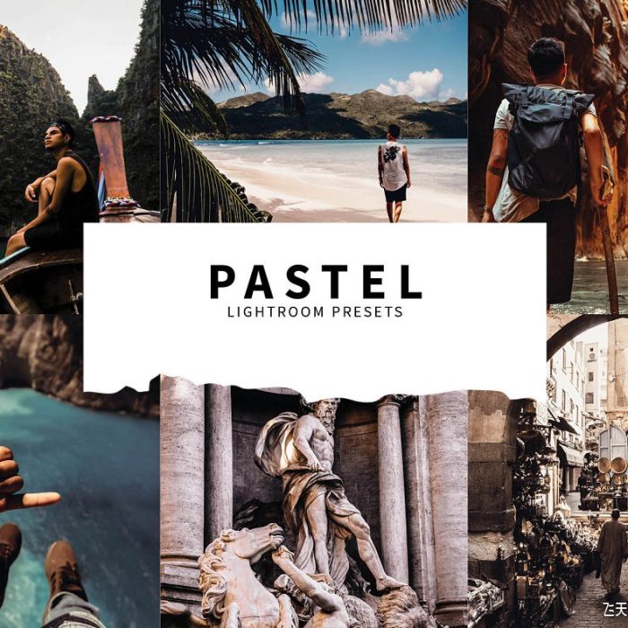 [旅拍LR预设]10种柔和旅拍电影胶片色调Lightroom预设 Pastel Lightroom Presets