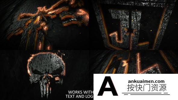 [logo模板]三维火焰描边Logo动画AE模板- Epic Hero Logo Reveal And Trailer