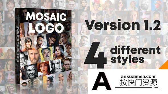 [logo模板]照片墙拼贴Logo动画AE模板- Mosaic Photos Logo Reveal V1.1