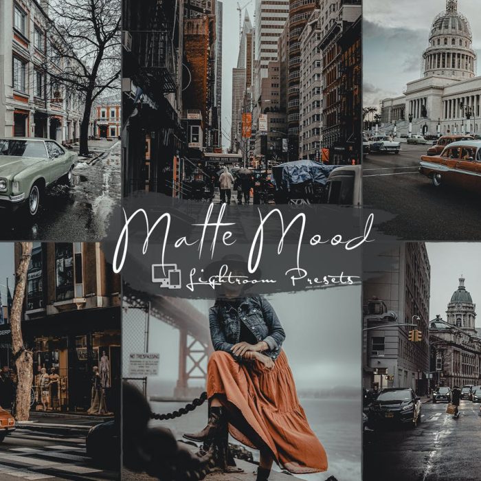 [风光LR预设]哑光城市街拍电影风光后期调色Lightroom预设 Matte Mood Lightroom Presets