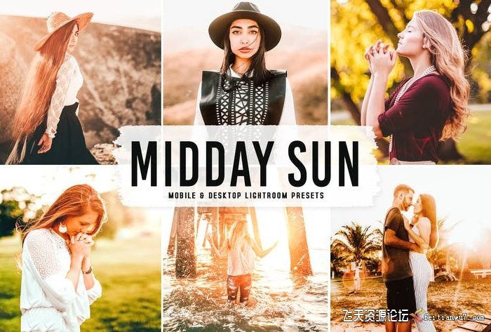 [人像LR预设]正午阳光人像摄影Lightroom预设及移动lr预设 Midday Sun Lightroom Presets