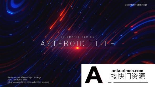 [开场片头]科技感线条背景文字宣传片头AE模板- Asteroid Cinematic Title
