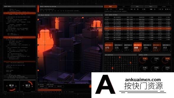 [HUD模板]科技感人物信息展示动画元素AE模板- Technodrome HUD UI Pack