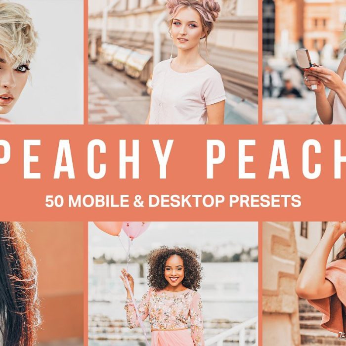 [胶片LR预设]时尚桃红色调胶片人像LR预设+LUT预设 Peachy Peach Lightroom Presets