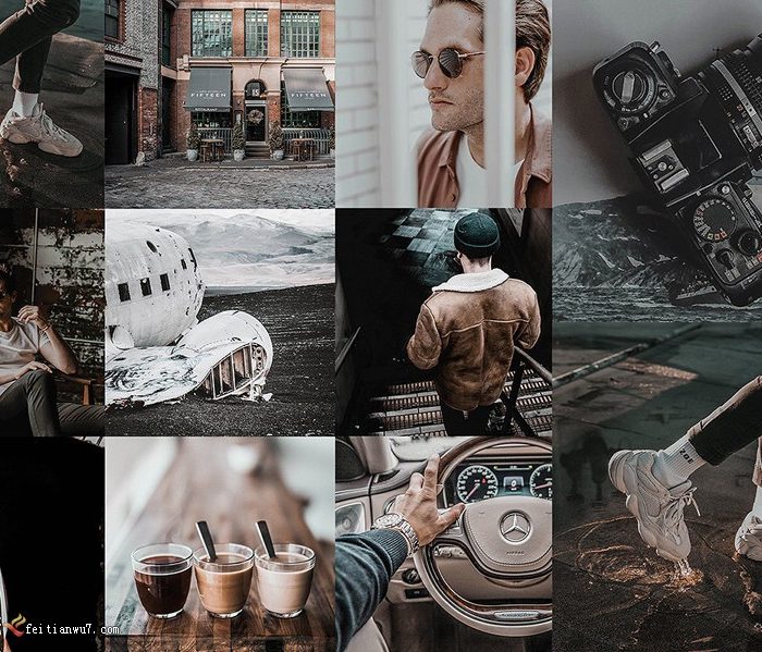 [人像LR预设]Insta博客冷酷胶片手机版Lightroom预设MALE BLOGGER LR MOBILE PRESETS